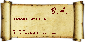 Bagosi Attila névjegykártya