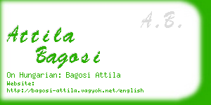 attila bagosi business card